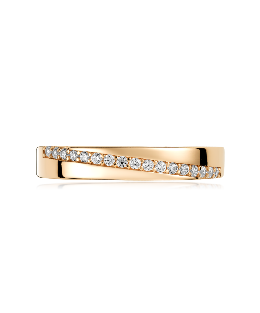 Zelta gredzens ar cirkonijiem