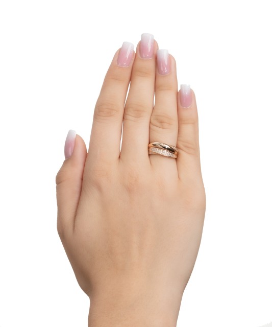 Zelta gredzens ar cirkonijiem