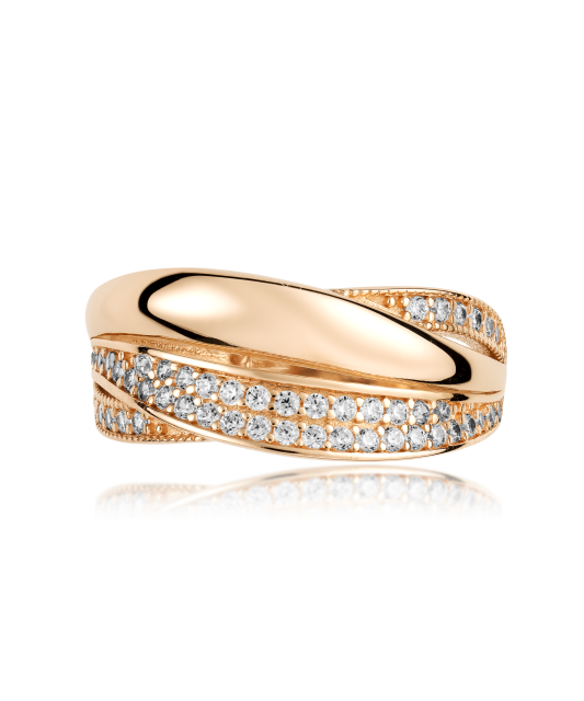 Zelta gredzens ar cirkonijiem