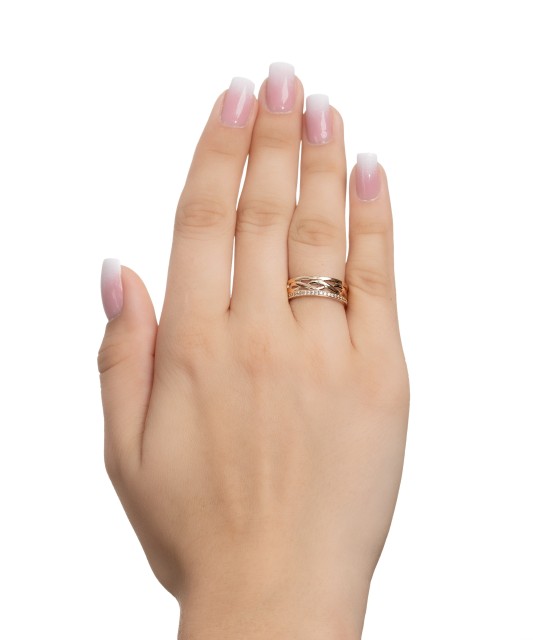 Zelta gredzens ar cirkonijiem