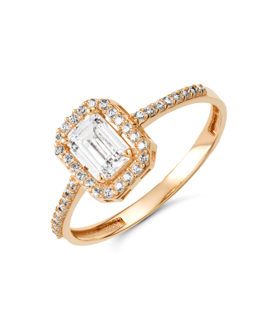 Zelta gredzens ar cirkonijiem