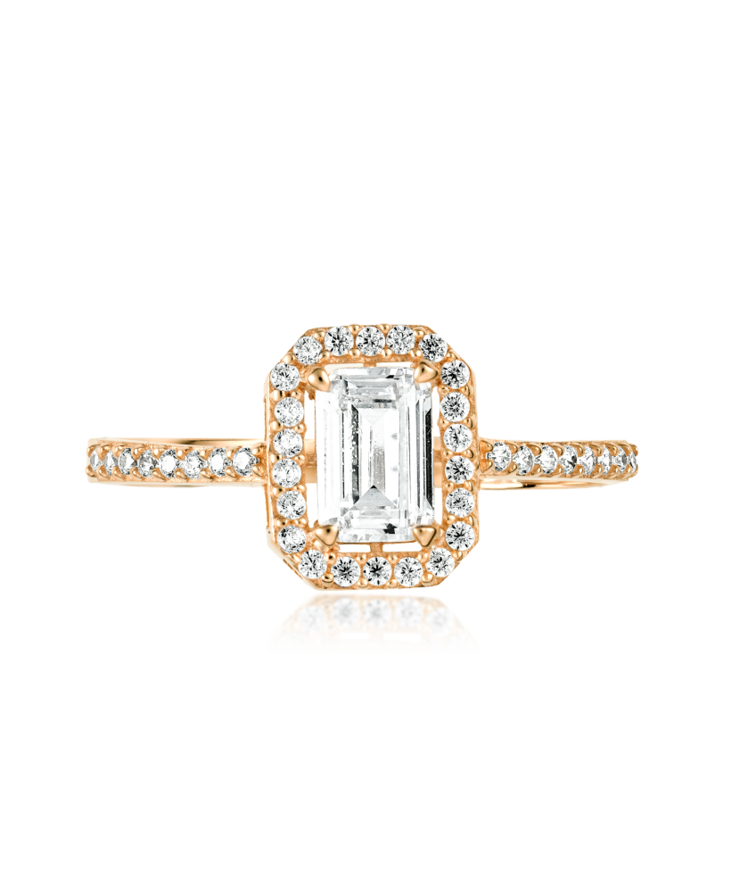 Zelta gredzens ar cirkonijiem