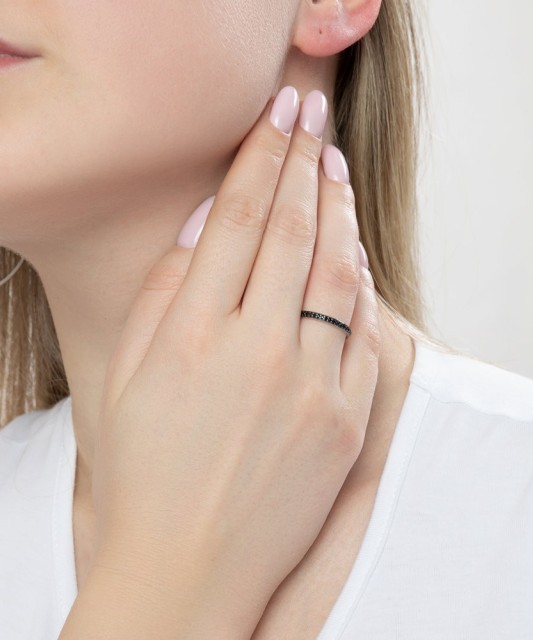 Sudraba gredzens ar cirkonijiem - Sidabriniai žiedai - Goldinga