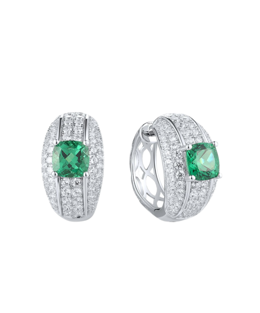 Серьги из серебра с цирконами