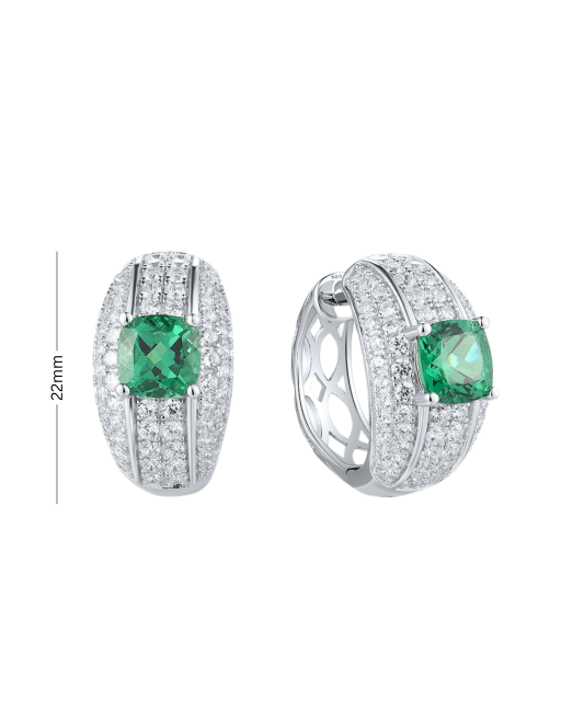 Серьги из серебра с цирконами