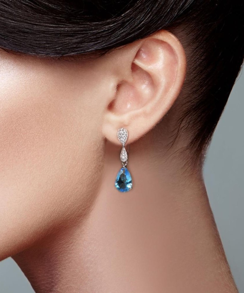 Sudraba auskari ar cirkonijiem - Goldinga