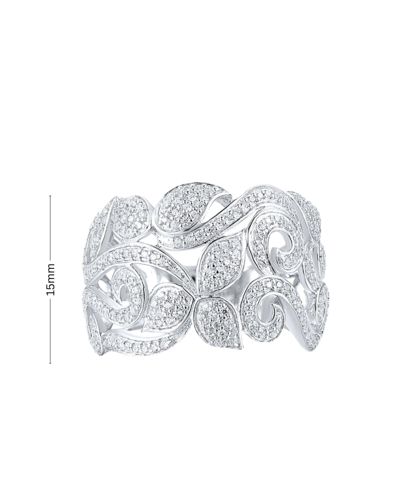 Серебряное кольцо с цирконами