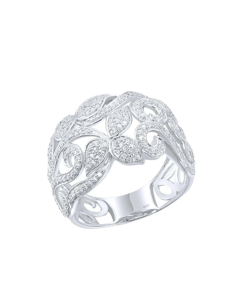 Серебряное кольцо с цирконами