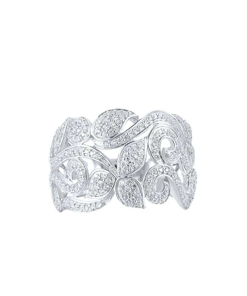 Серебряное кольцо с цирконами