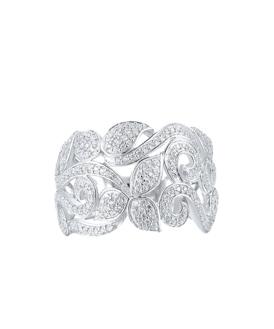 Серебряное кольцо с цирконами