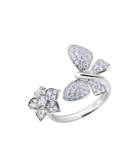 Sudraba gredzens ar cirkonijiem