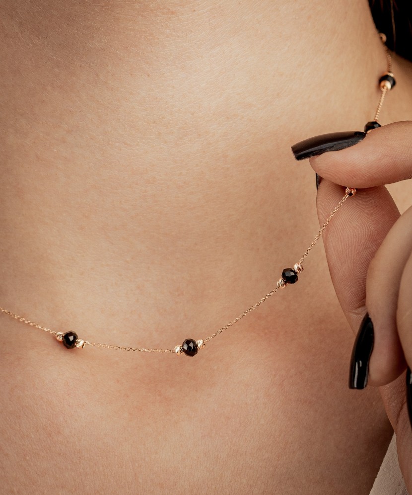 Золотая цепочка с ониксами