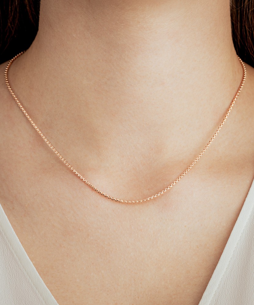 Zelta ķēdīte "Box" 1.7mm