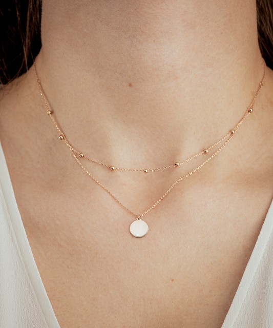 Dubultā zelta ķēdīte ar piekariņiem