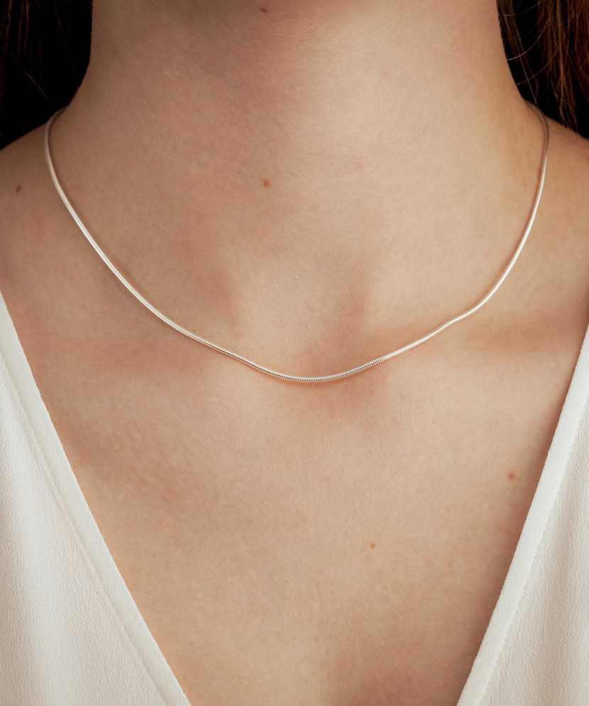 Sudraba ķēdīte "Snake" 1.4mm