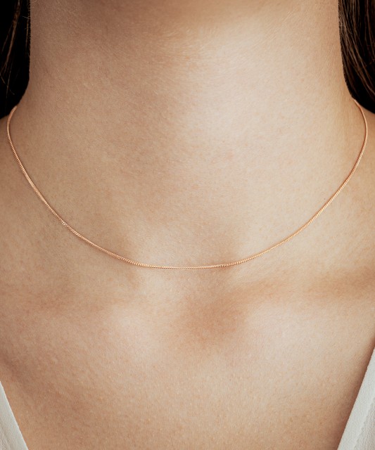Zelta ķēdīte "Curb" 1mm - Goldinga