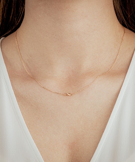 Dubultā zelta ķēdīte ar piekariņiem "Bezgalība" - Goldinga