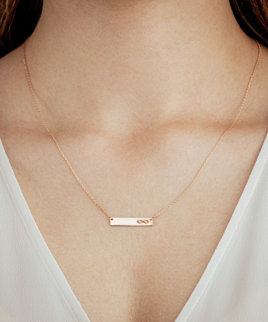 Dubultā zelta ķēdīte ar piekariņiem "Bezgalība" - Goldinga