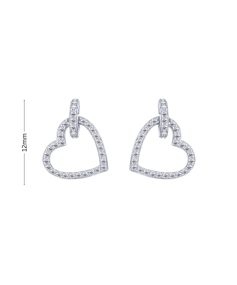 Sudraba auskari ar cirkoniem "Sirdss" - Goldinga
