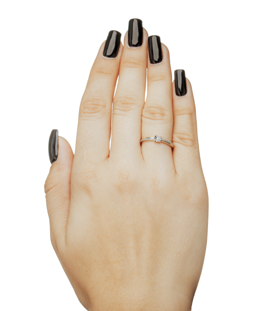 Dzeltena zelta gredzens ar dimantiem - Goldinga