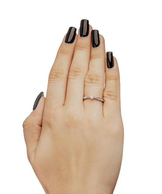 Baltā zelta gredzens ar briljantiem - Goldinga