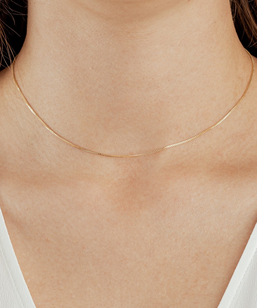 Dzeltenā zelta ķēde "Box"