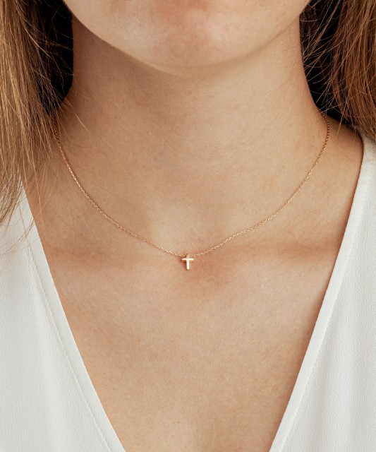 Zelta ķēdīte ar piekariņu "Krustiņš"