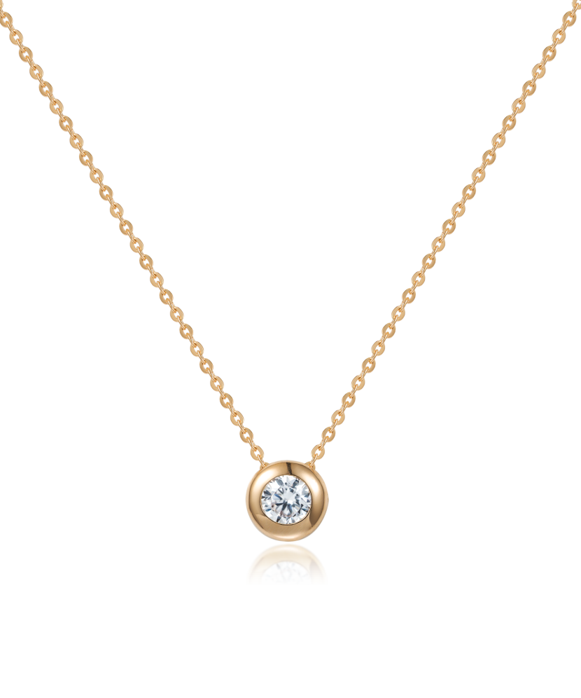 Zelta ķēdīte ar cirkonija piekariņu