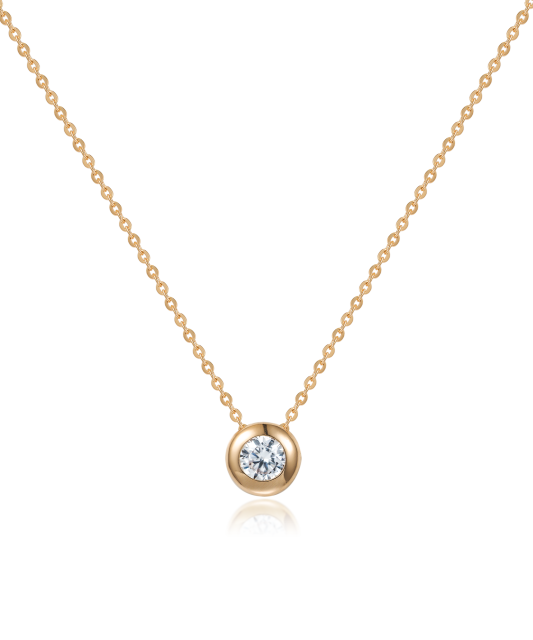 Zelta ķēdīte ar cirkonija piekariņu