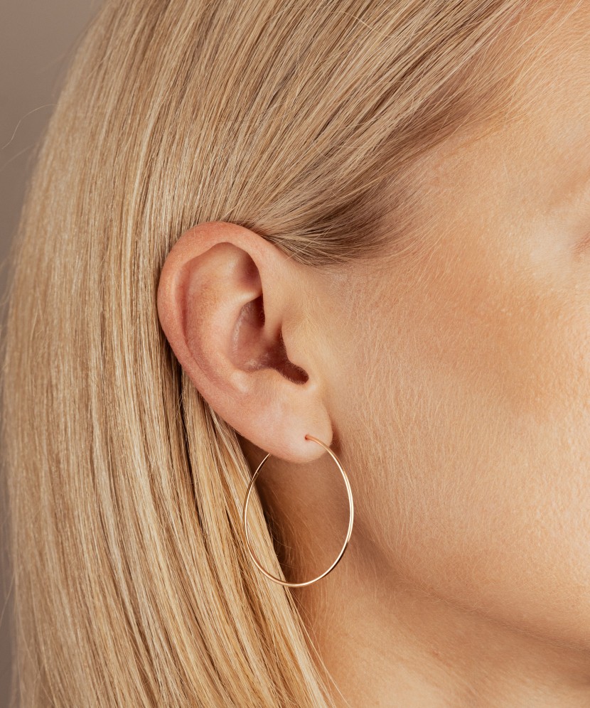 Золотые серьги конго (кольца) 35мм