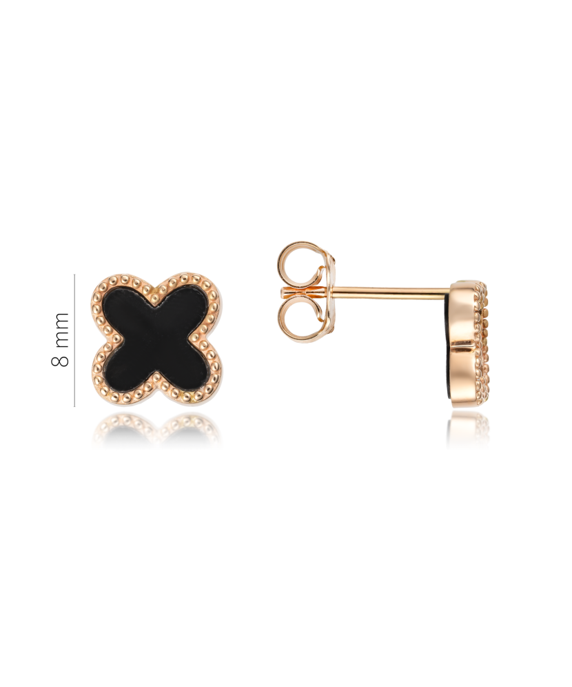 Золотые серьги с ониксом