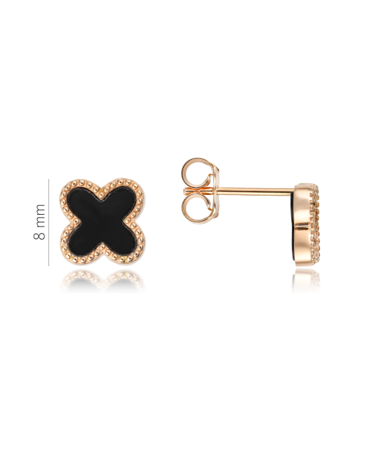 Zelta auskari ar oniksu