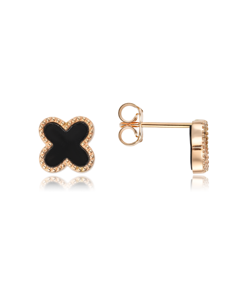 Zelta auskari ar oniksu