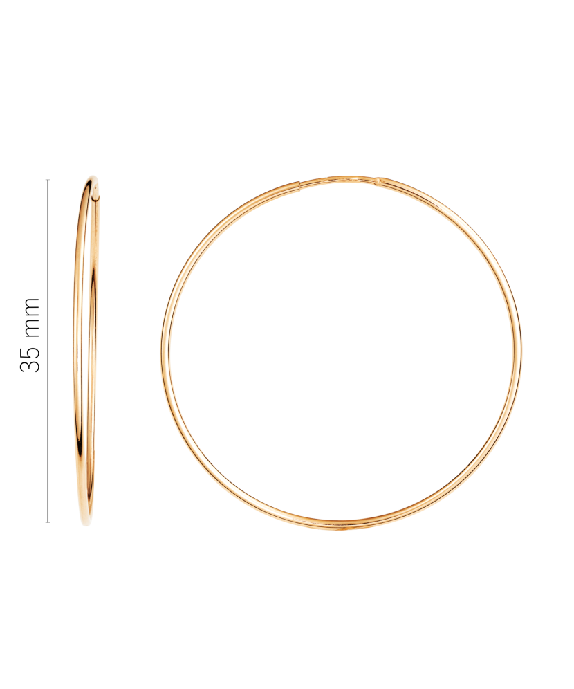 Zelta auskaru komplekti 35mm