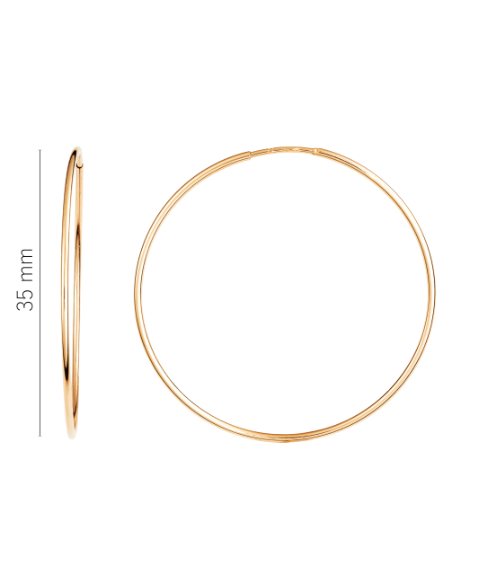 Zelta auskaru komplekti 35mm