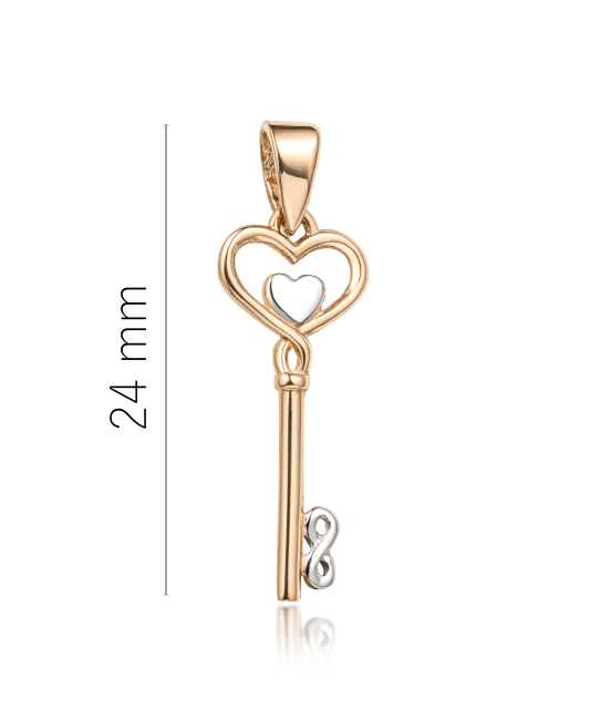 Золотой подвеска "Ключ"