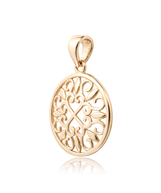 Золотой подвеска "Сердечко"