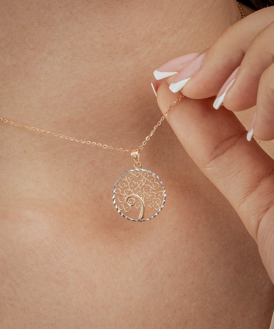 Золотой подвеска "Древо жизни"