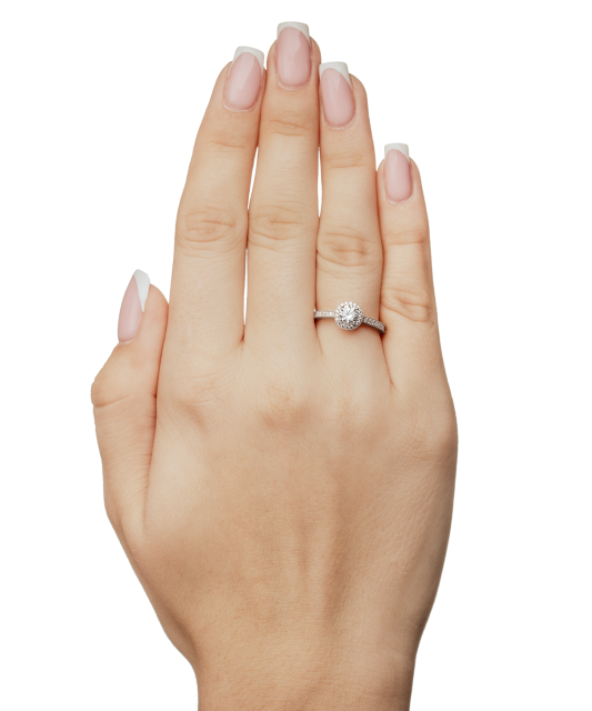 Baltā zelta gredzens ar cirkonijiem