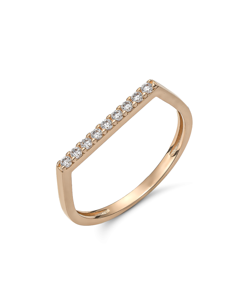 Золотое кольцо с цирконами