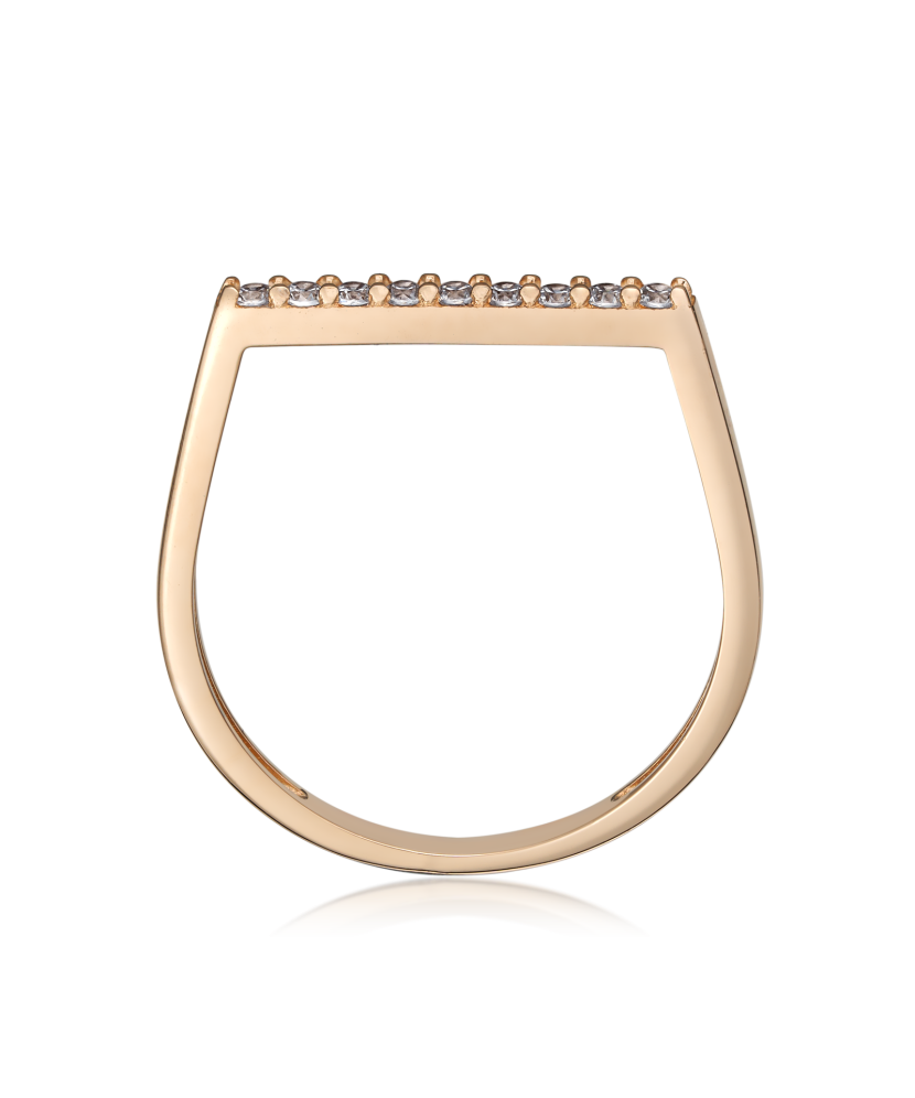 Zelta gredzens ar cirkonijiem