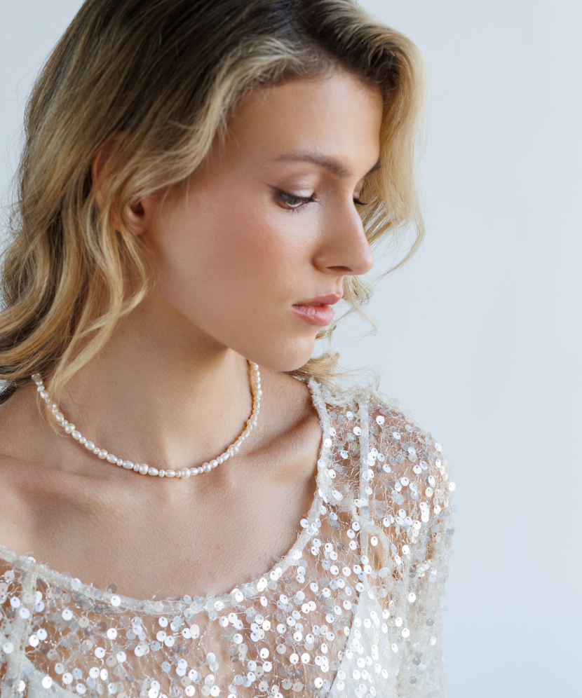 Pērļu Kaklarota Ar Sudrabu