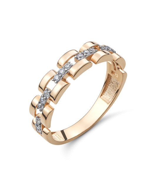 Золотое кольцо с цирконами