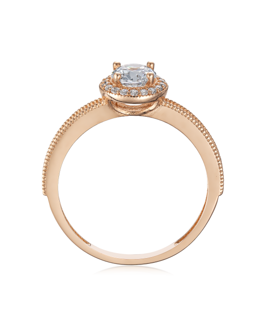 Zelta gredzens ar cirkonijiem