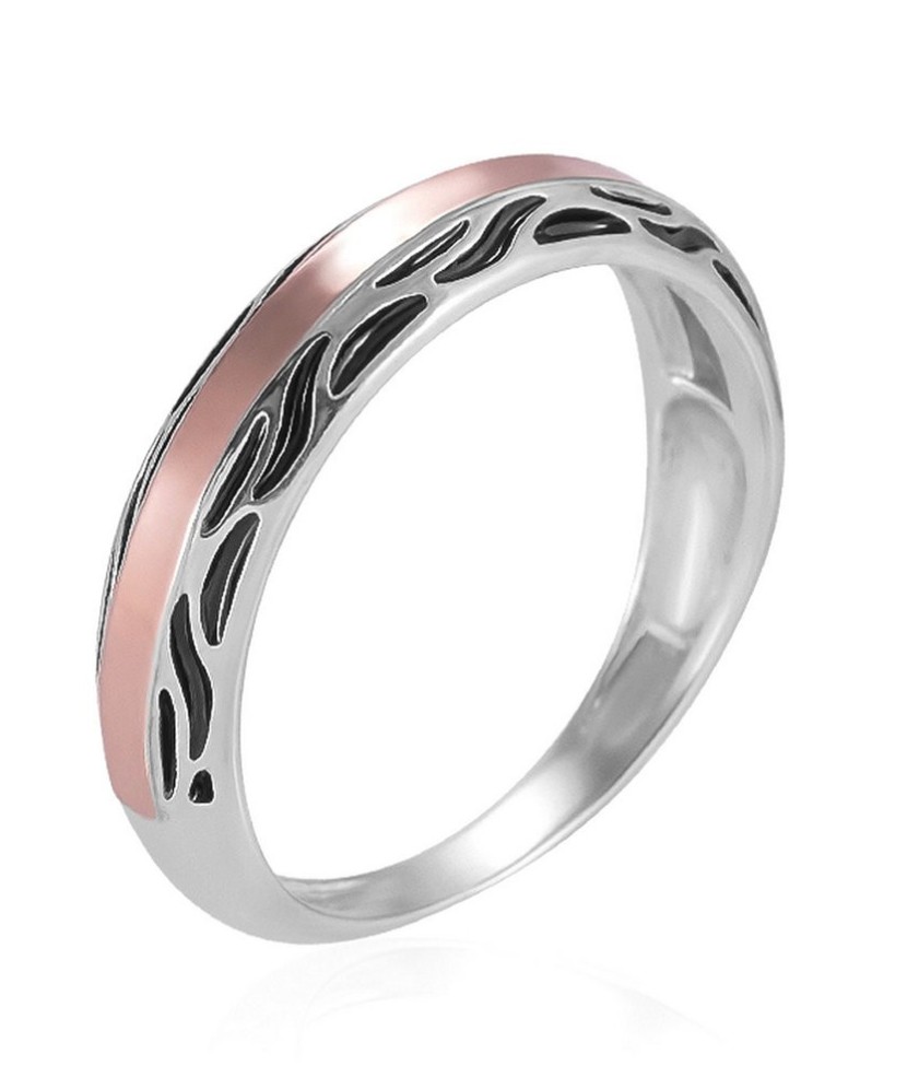 Sidabrinis žiedas dengtas auksu - Sidabriniai žiedai - Goldinga