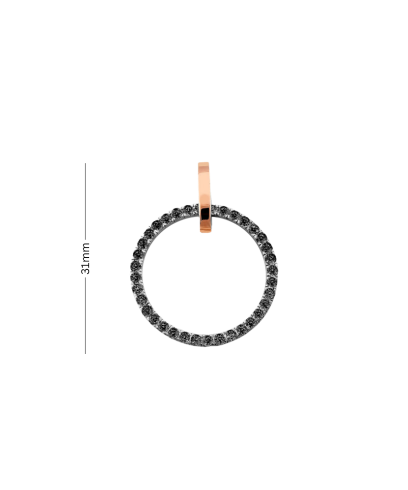 Apzeltīts sudraba piekariņš ar cirkonijiem