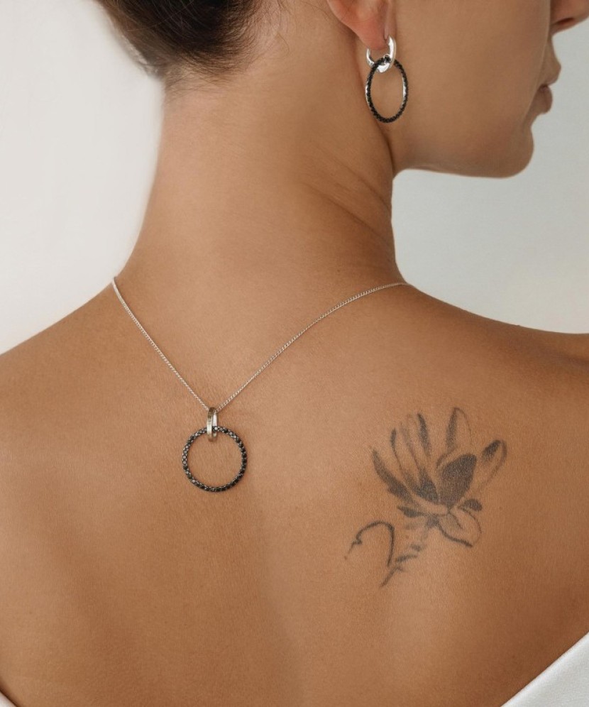 Подвеска из позолоченного серебра с цирконами