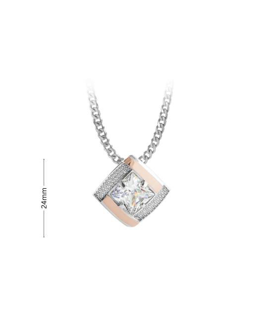 Apzeltīts sudraba piekariņš ar cirkonijiem