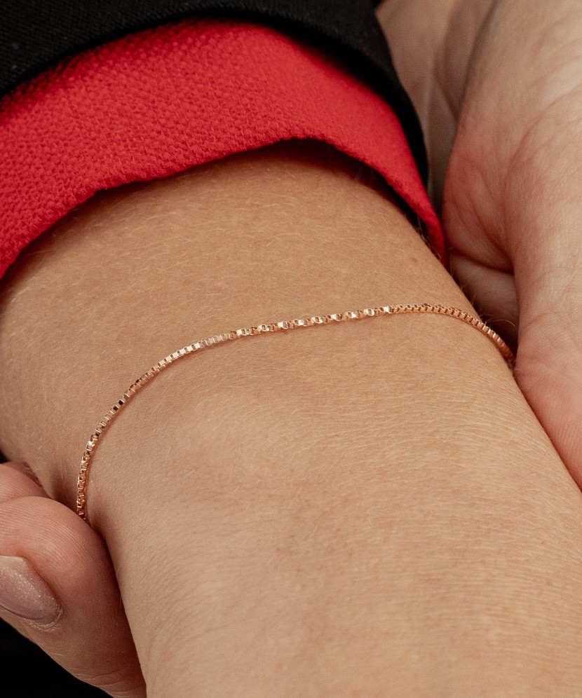 Zelta rokassprādze "Box" 0.8mm