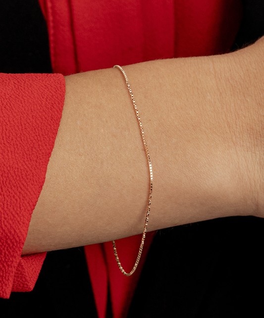 Zelta rokassprādze "Box" 0.8mm